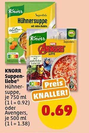 KNORR Suppenliebe* Hühnersuppe oder Avengers Suppe