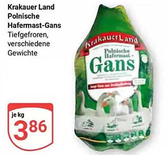 Krakauer Land Polnische Hafermast-Gans