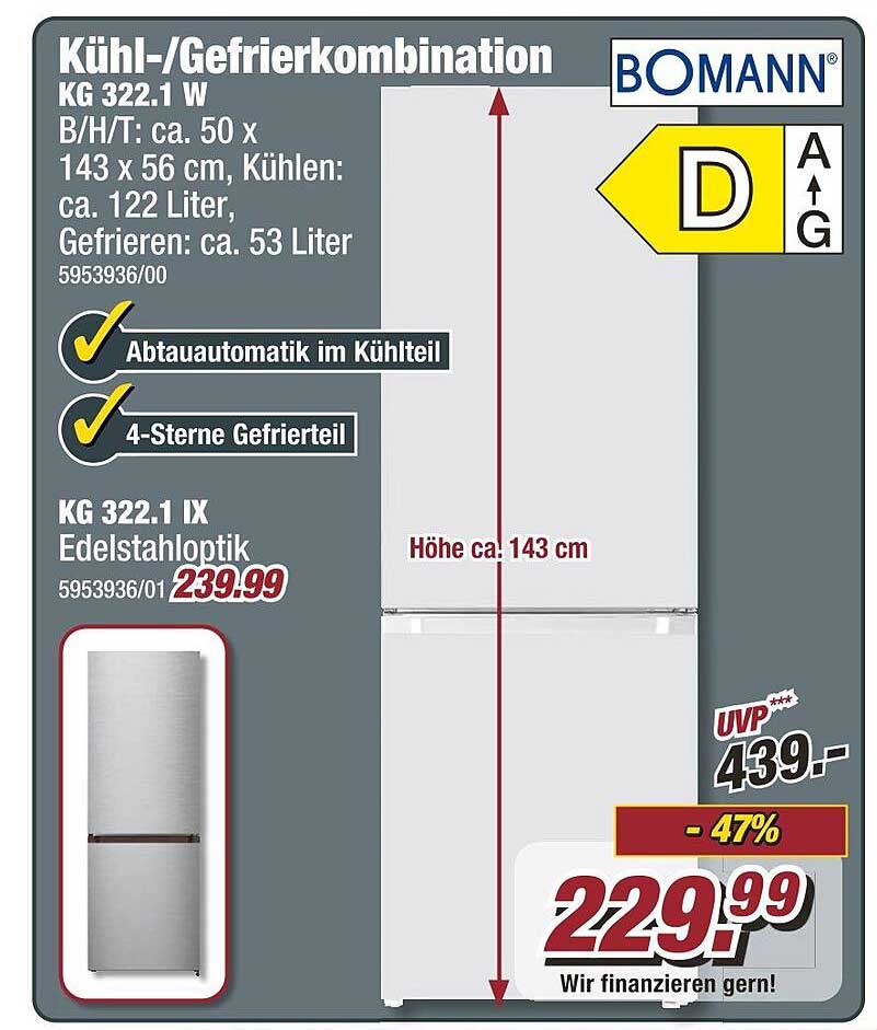 Kühl-/Gefrierkombination KG 322.1 W