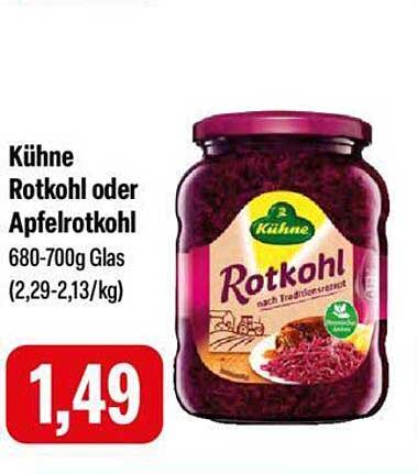 Kühne Rotkohl oder Apfelrotkohl