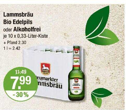 Lammsbräu Bio Edelpils oder Alkoholfrei