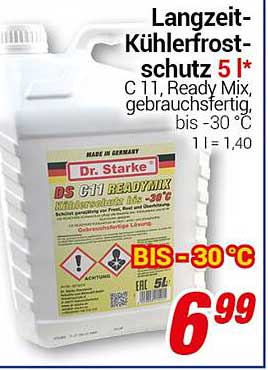 Langzeit-Kühlerfrostschutz 5*  C 11, Ready Mix, bis -30 °C