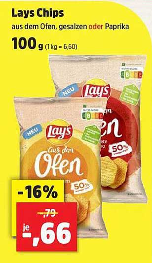 Lays Chips aus dem Ofen, gesalzen oder Paprika