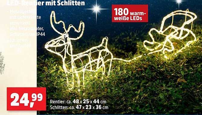 LED-Rentier mit Schlitten