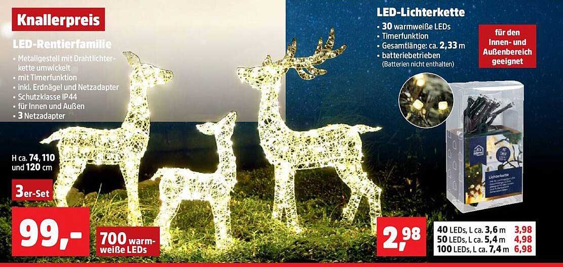 LED-Rentierfamilie