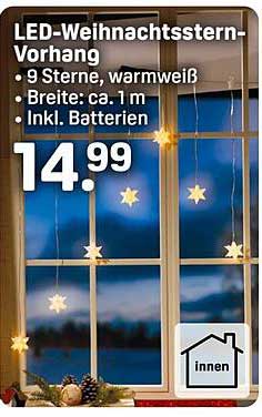 LED-Weihnachtsstern-Vorhang