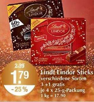 Lindt Lindor Sticks