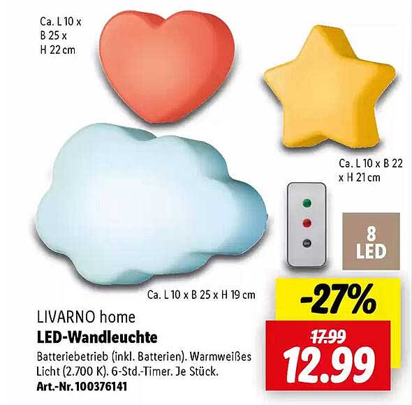 LIVARNO home LED-Wandleuchte