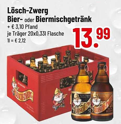 Lösch-Zwerg Bier- oder Biermischgetränk