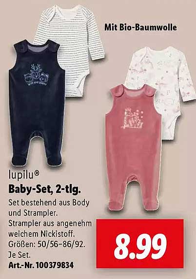 lupilu® Baby-Set, 2-tlg.