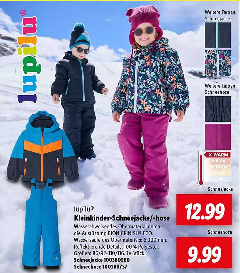 lupilu® Kleinkinder-Schneejacke/-hose