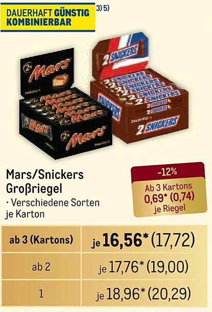 Mars/Snickers Großriegel