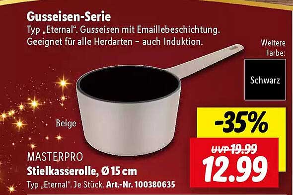 MASTERPRO Stielkasserolle, Ø 15 cm