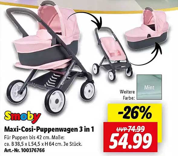 Maxi-Cosi-Puppenwagen 3 in 1