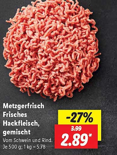 Metzgerfrisch Frisches Hackfleisch, gemischt