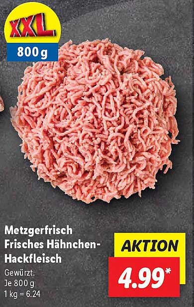 Metzgerfrisch Frisches Hähnchen-Hackfleisch