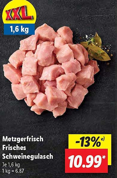 Metzgerfrisch Frisches Schweinegulasch