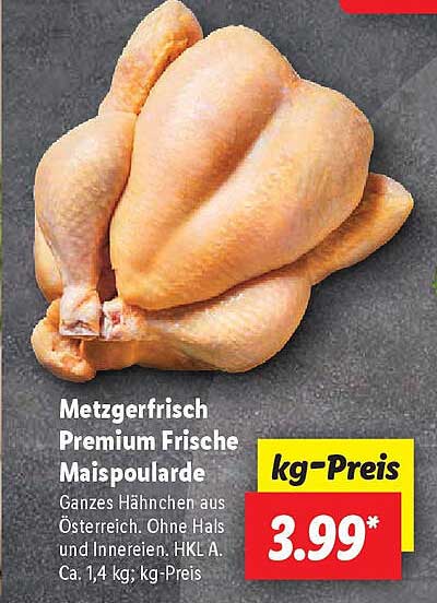 Metzgerfrisch Premium Frische Maispoularde