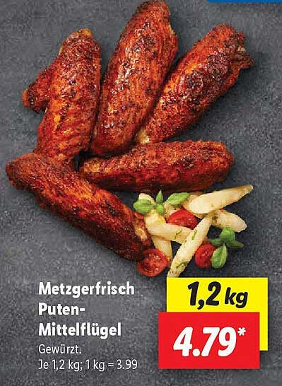 Metzgerfrisch Puten-Mittelflügel