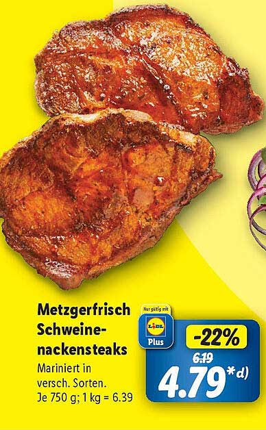 Metzgerfrisch Schweinenackensteaks