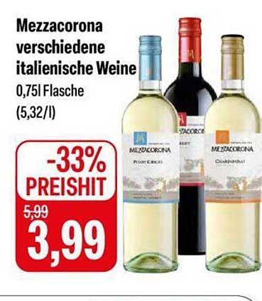 Mezzacorona verschiedene italienische Weine