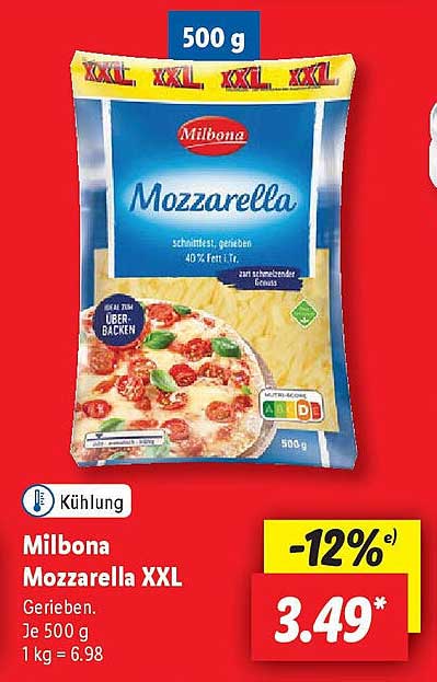 Milbona Mozzarella XXL