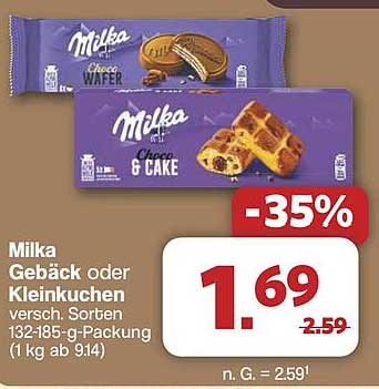 Milka Gebäck oder Kleinkuchen