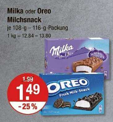 Milka oder Oreo Milchsnack