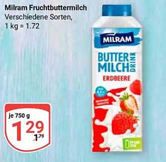 Milram Fruchtbuttermilch Erdbeere