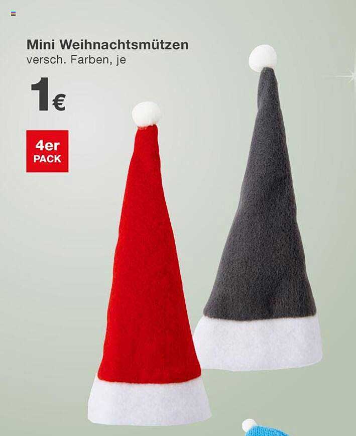 Mini Weihnachtsmützen