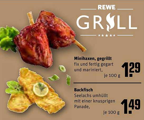 Minihaxen, gegrillt  
Backfisch