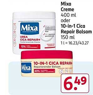 Mixa Creme oder 10-in-1 Cica Repair Balsam