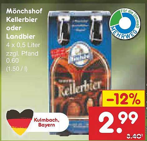 Mönchshof Kellerbier oder Landbier