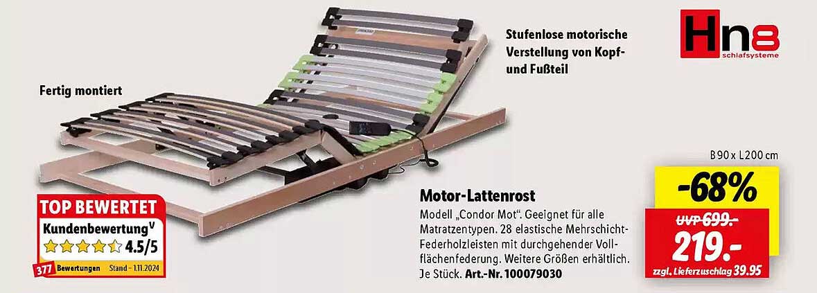 Motor-Lattenrost