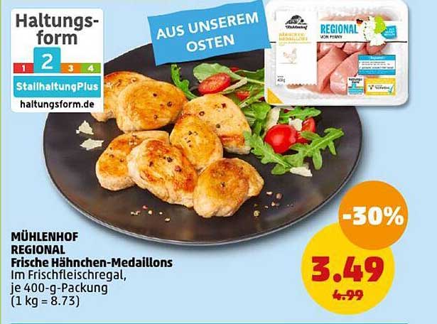 MÜHLENHOF REGIONAL Frische Hähnchen-Medaillons