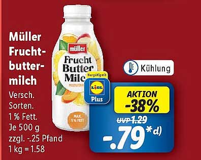 Müller Fruchtbuttermilch