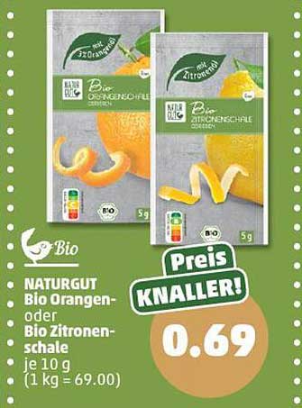 NATURGUT Bio Orangen- oder Bio Zitronenschale