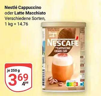 Nescafé Cappuccino oder Latte Macchiato