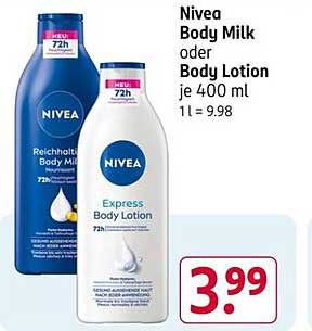 Nivea Body Milk oder Body Lotion