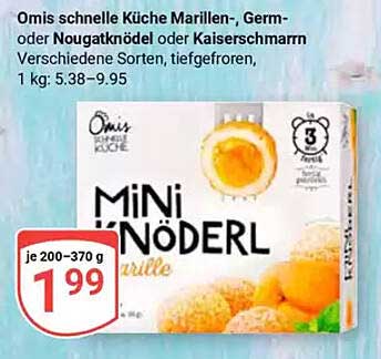 Omis schnelle Küche Mini-Knödel Marille