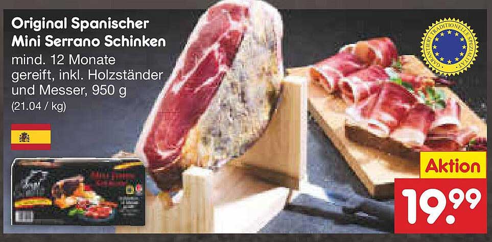 Original Spanischer Mini Serrano Schinken