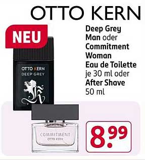 OTTO KERN Deep Grey Man oder Commitment Woman Eau de Toilette je 30 ml oder After Shave 50 ml