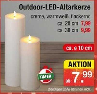 Outdoor-LED-Alterkerze