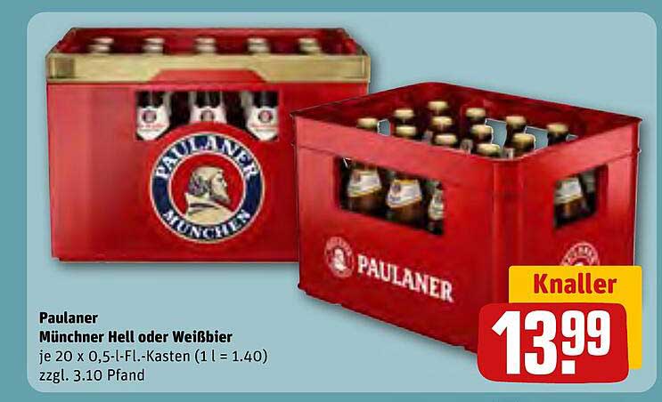 Paulaner Münchner Hell oder Weißbier