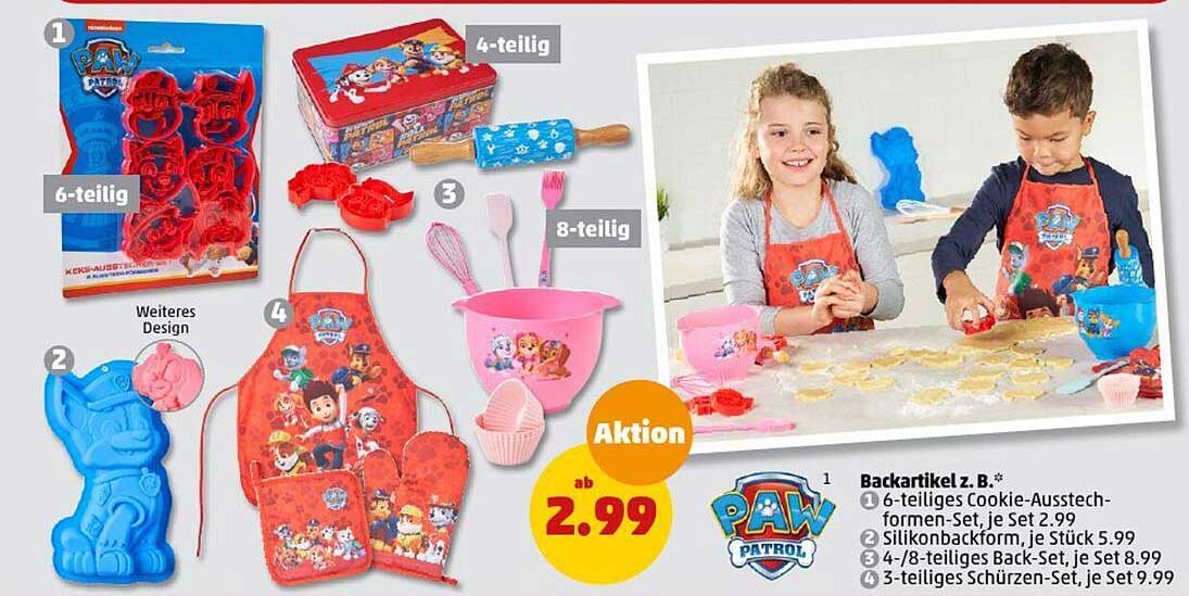 PAW PATROL 6-teiliges Cookie-Ausstechformen-Set