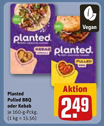 Planted Pulled BBQ oder Kebab