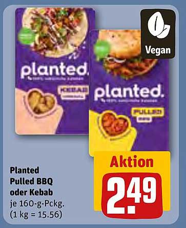 Planted Pulled BBQ oder Kebab