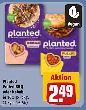 Planted Pulled BBQ oder Kebab