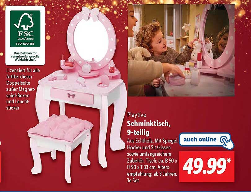 Playteve Schminktisch, 9-teilig