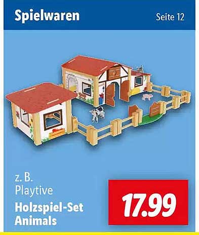 Playtive Holzspiel-Set Animals